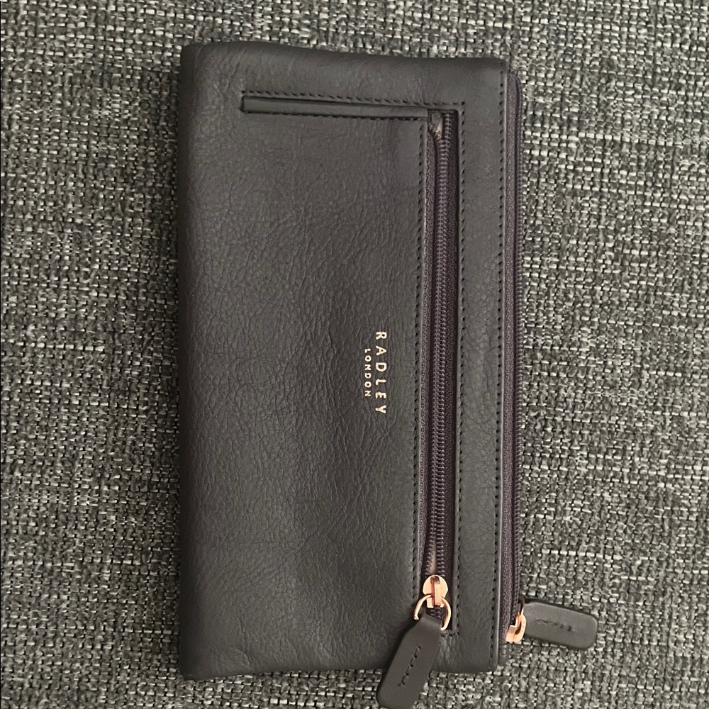 Radley London Charcoal Leather Zip Wallet